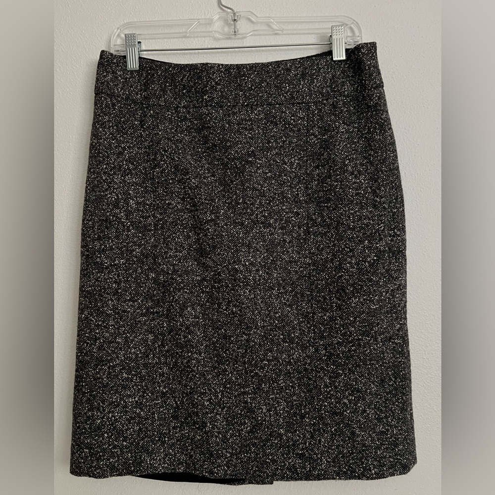 Banana Republic Classic Textured Tweed Career‎ Chic Gray Pencil Skirt Size 8
